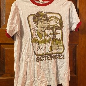 Vintage Science Graphic T-Shirt with Red Trim